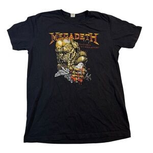 Pacifica Megadeth Wake-Up Dead Tour 1987 Reprint Black Tee Large
